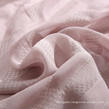 Customized woven pink 14.5M/M silk touch clip jacquard fabric viscose for clothes